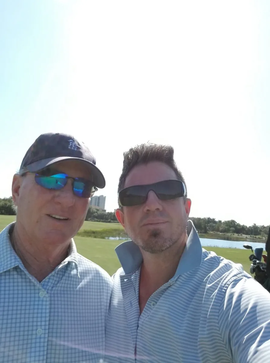 Brian Vulbrock taking a selfie on the golf course