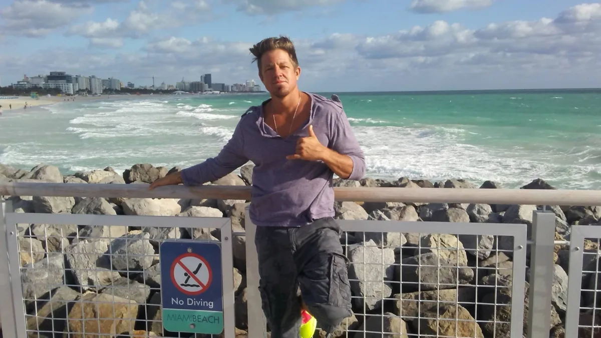 Brian Richard Vulbrock by the water at Miami Beach